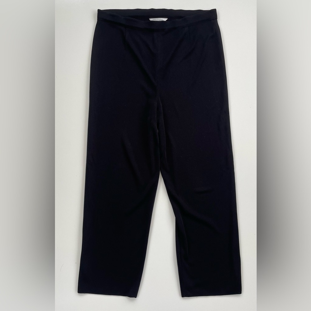 Exclusively Misook Women's Black Pull on Pants Size Petite Large